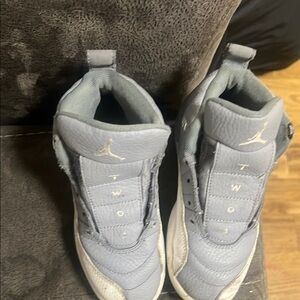 Kids Jordan Sneakers - Light Blue and White